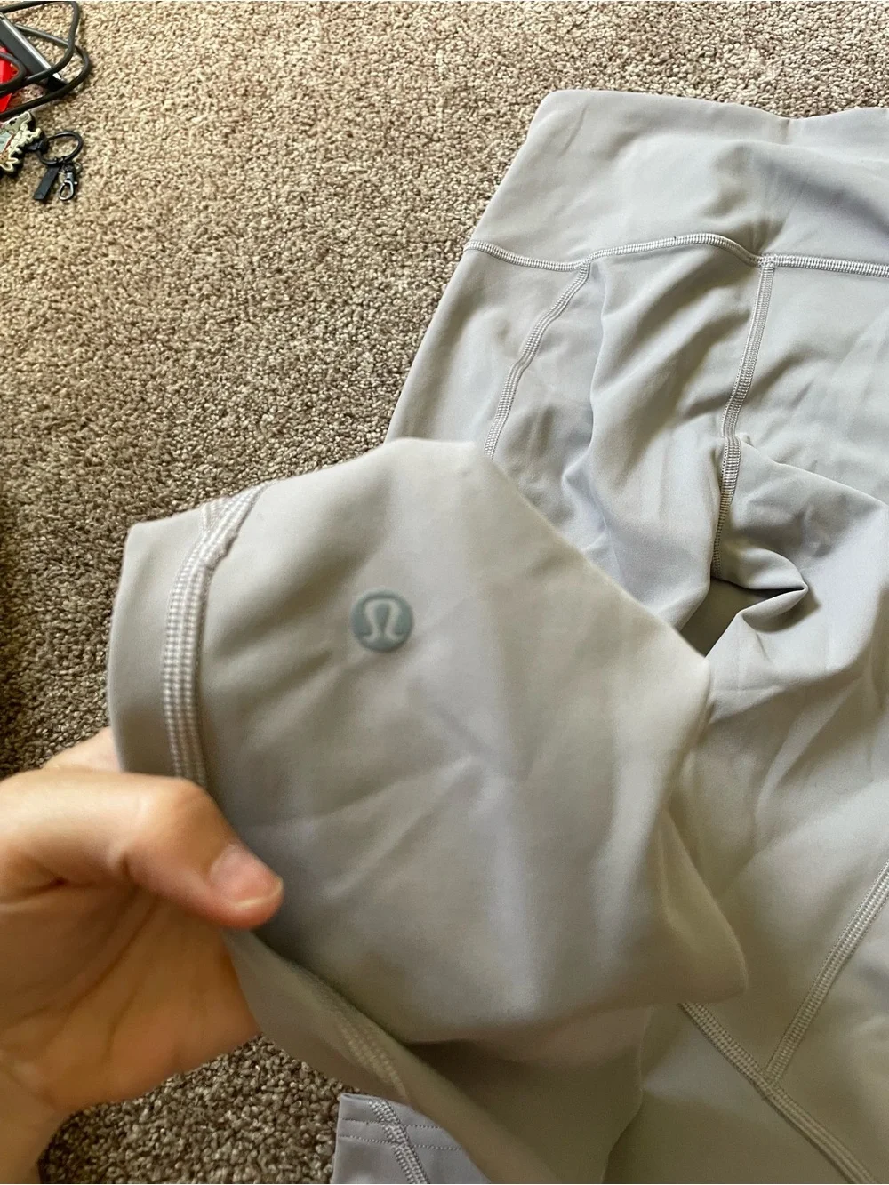 Lululemon Fast & Free High-Rise 25” Leggings Light Gray Size 4